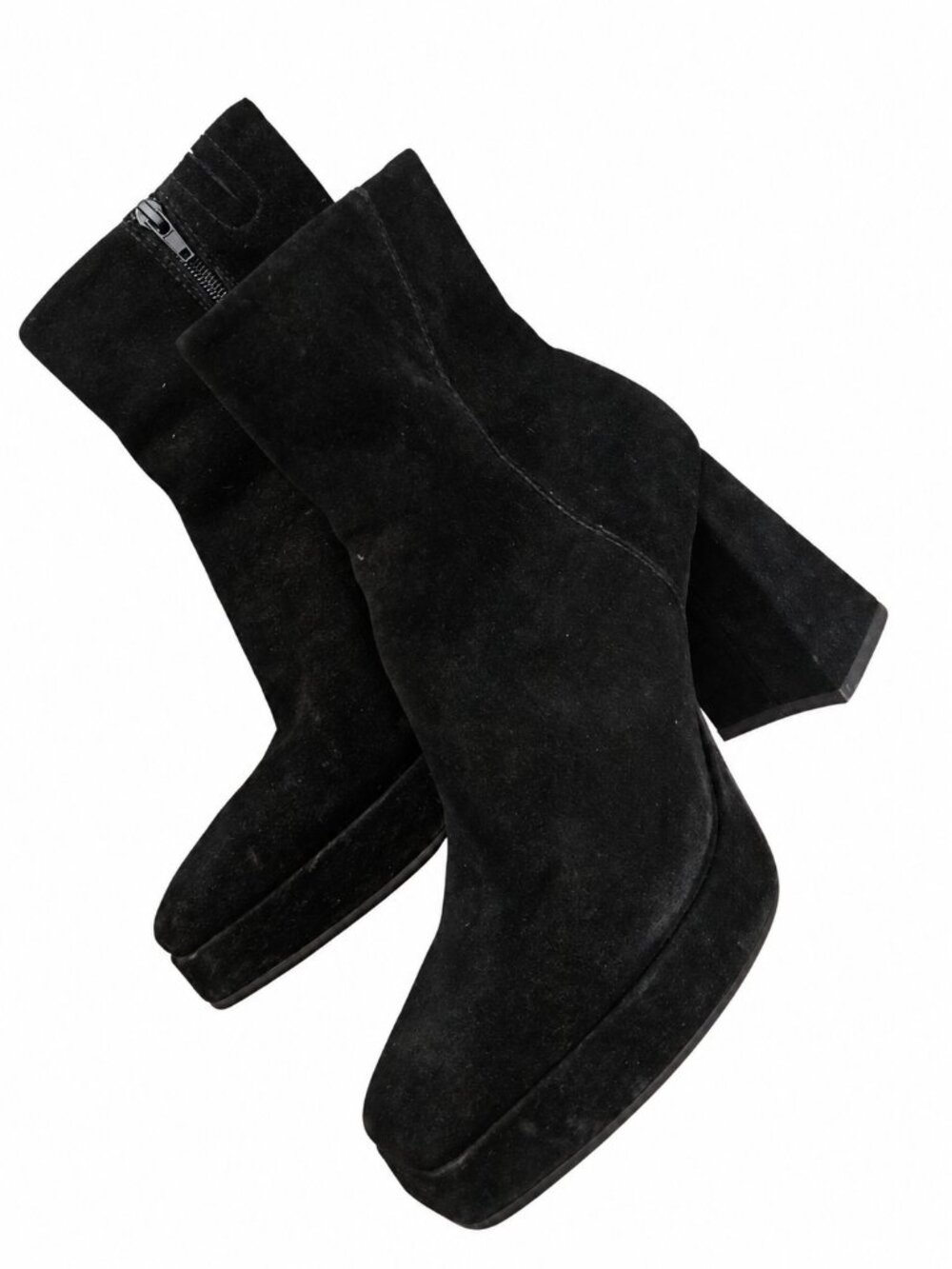 Dolce Vita Gracey Black Suede Platform Booties – 8.5